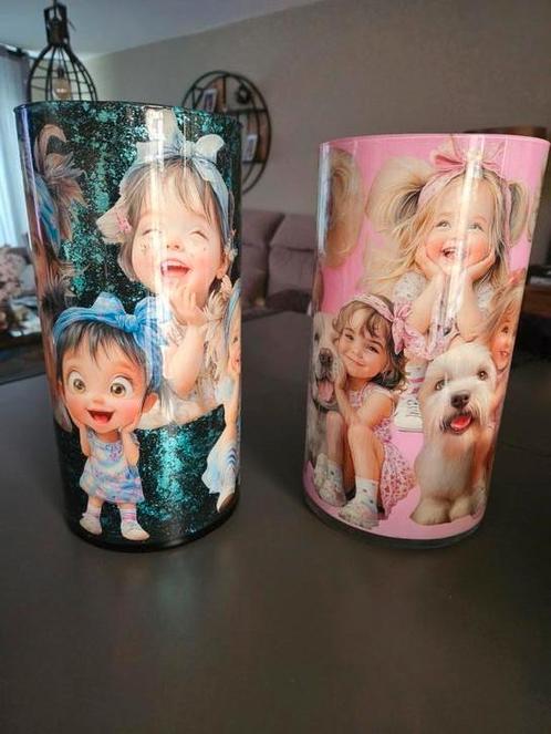Siervazen, Huis en Inrichting, Woonaccessoires | Vazen, Zo goed als nieuw, Blauw, Minder dan 50 cm, Glas, Ophalen