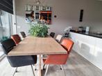 Massief eiken eettafel incl ...zie omschrijving, Huis en Inrichting, Tafels | Eettafels, Ophalen, 100 tot 150 cm, Eikenhout, 200 cm of meer