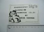 sticker oud Garfield strip cartoon Haamstede zeeland retro, Verzenden, Zo goed als nieuw, Bedrijf of Vereniging