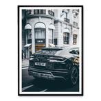 Dior x Lamborgini ingelijst 70x100 cm groot zwarte lijst, Ophalen, Nieuw