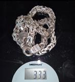 Koningsketting koningsschakel ketting zilver 925 70 cm 10 mm, Ophalen, Zo goed als nieuw, Zilver, Zilver