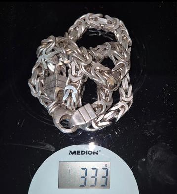 Koningsketting koningsschakel ketting zilver 925 70 cm 10 mm beschikbaar voor biedingen