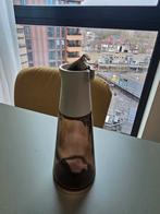 Glazen kan met witte schenktuit, Ophalen of Verzenden, Zo goed als nieuw