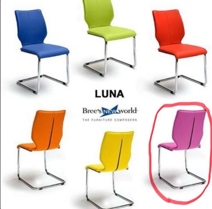 Ovale design tafel & 2 stoelen, Huis en Inrichting, Tafels | Eettafels, Gebruikt, 100 tot 150 cm, 150 tot 200 cm, Vijf personen of meer