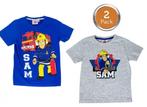 Brandweerman Sam T-shirt 2-Pack - Maat 110/116 - 122/128, Kinderen en Baby's, Kinderkleding | Maat 110, Ophalen of Verzenden, Nieuw