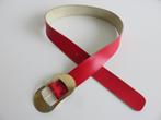Vintage brede rode riem met goudkleurige gesp 75, Kleding | Dames, Riemen en Ceinturen, 3 tot 5 cm, Minder dan 80 cm, Ophalen of Verzenden