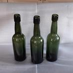 3 oude ZHB bierflesjes, kleur groen, Verzamelen, Biermerken, Gebruikt, Flesje(s), Ophalen of Verzenden