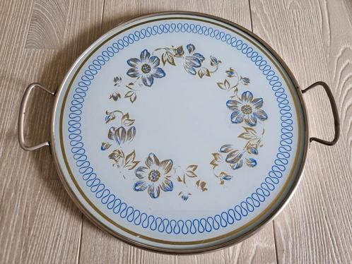 Art deco dienblad, Huis en Inrichting, Woonaccessoires | Dienbladen, Gebruikt, Metaal, Rond, Ophalen of Verzenden