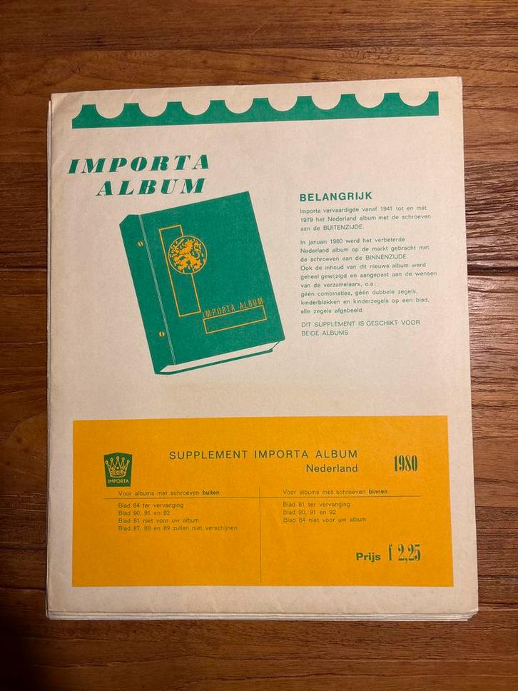 Importa Album Supplementen 1973-1980, Postzegels en Munten, Postzegels | Nederland, Na 1940, Ophalen of Verzenden