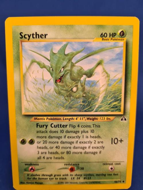 Scyther 46/75 - Neo Discovery, Hobby en Vrije tijd, Verzamelkaartspellen | Pokémon, Gebruikt, Losse kaart, Verzenden