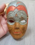 Vintage geschilderd koperen theatermasker, wanddecor, Ophalen of Verzenden