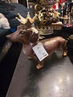 Teckel Beeldje met Kroon - Decoratief, Ophalen of Verzenden, Nieuw