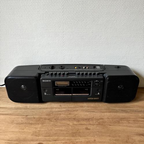 Vintage Sony Mega Bass CFS-310L Boombox, Radio, Casette, Audio, Tv en Foto, Radio's, Gebruikt, Ophalen of Verzenden