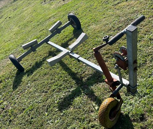 Handtrailer Optimist Laser Rubberboot L 2,5m, Watersport en Boten, Boottrailers, Gebruikt, Open zeilboottrailer, Minder dan 1500 kg
