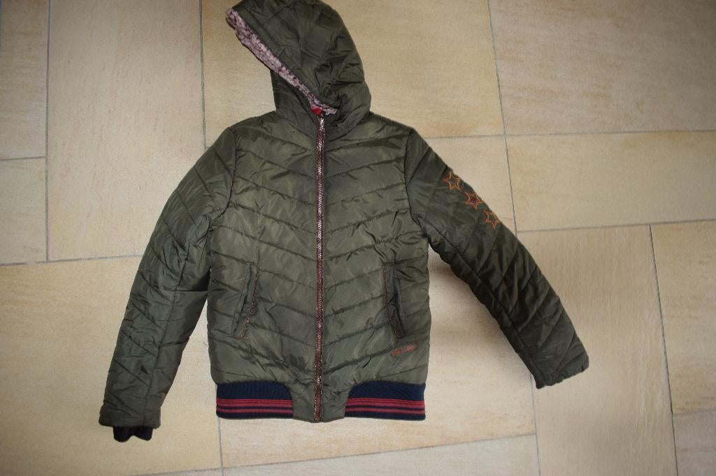 ZGAN Winterjas Nobell meisje groen 152, Nobell, Meisje, Ophalen of Verzenden, Zo goed als nieuw