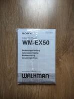 Sony WM-EX50 originele handleiding Walkman, Audio, Tv en Foto, Walkmans, Discmans en Minidiscspelers, Ophalen of Verzenden, Walkman