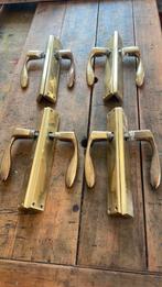 4 Antiek messing gouden Deurklinken, chique deurbeslag! Kruk, Antiek en Kunst, Antiek | Koper en Brons, Ophalen of Verzenden