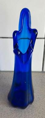 Art Deco vaas blauw glas kobaltblauw, Huis en Inrichting, Woonaccessoires | Vazen, Ophalen of Verzenden, Blauw, Glas, Minder dan 50 cm