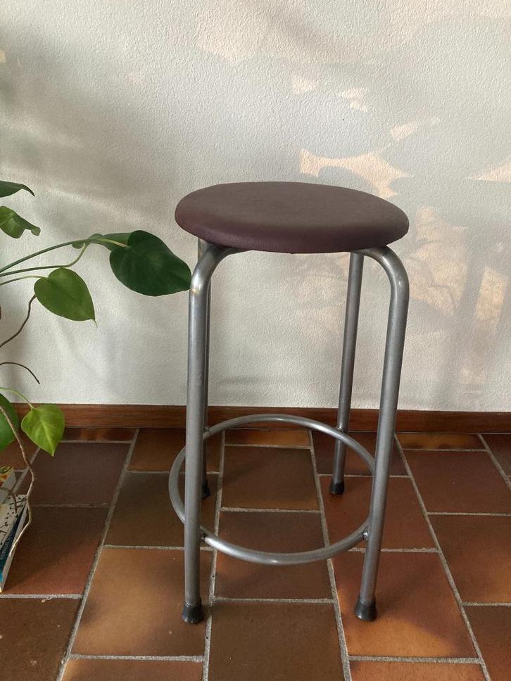 krukjes, Huis en Inrichting, Stoelen, Gebruikt, Eén, Metaal, Stof, Overige kleuren, Ophalen of Verzenden