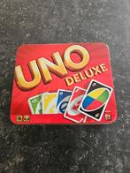 Uno Deluxe - Kaartspel in Metalen Doos, Hobby en Vrije tijd, Gezelschapsspellen | Kaartspellen, Een of twee spelers, Ophalen of Verzenden
