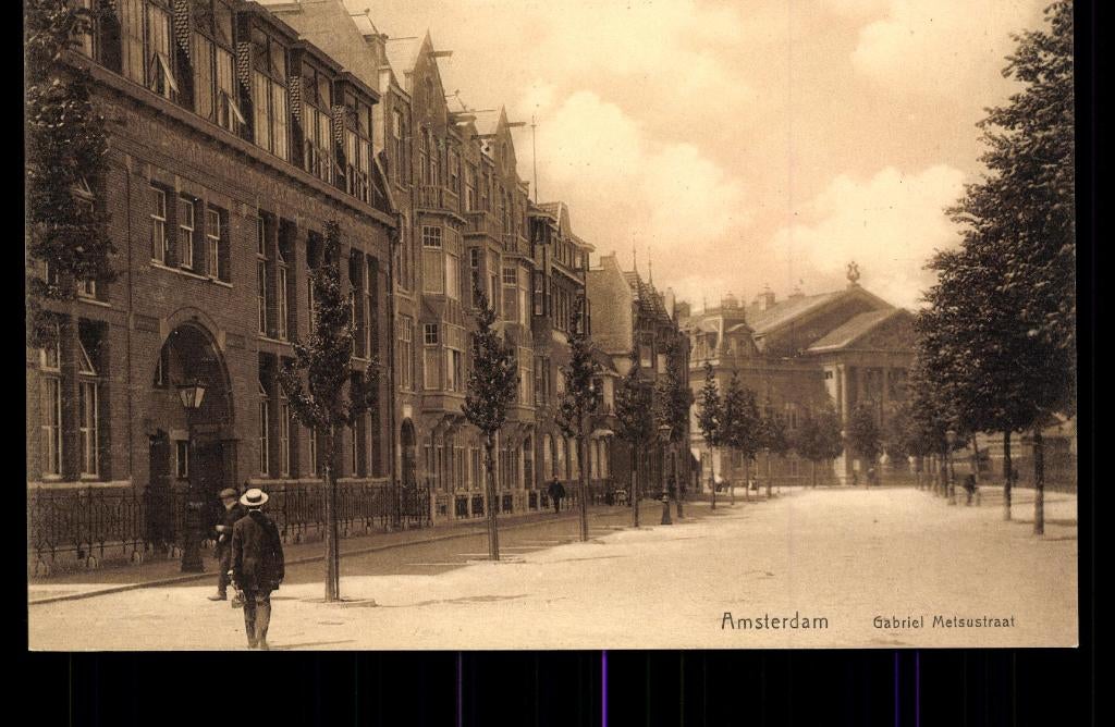 Amsterdam, Gabriël Metsustraat, ca. 1915, Ophalen of Verzenden, Voor 1920, Ongelopen, Noord-Holland