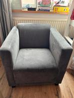 Fauteuil donkergrijs, Ophalen, Zo goed als nieuw, 75 tot 100 cm, Stof