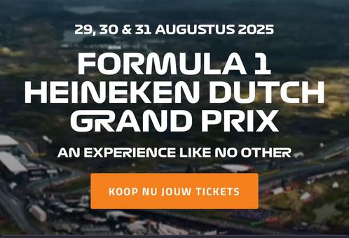 Dutch GP 2025 – Passe-Partout General Admission (1x), Tickets en Kaartjes, Evenementen en Festivals, Eén persoon
