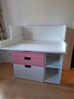 Ikea Commode en kinderbureau (roze en blauw), Ophalen, Gebruikt, 75 tot 100 cm, Opstaande rand