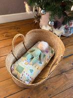 Vintage rotan draagmand, Huis en Inrichting, Woonaccessoires | Schalen en Manden, Ophalen, Zo goed als nieuw, Rond, Riet