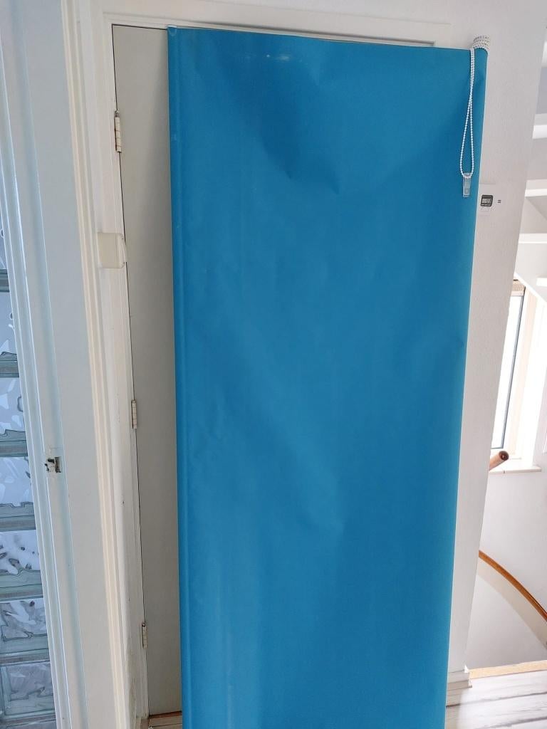 Rolgordijn, Ophalen, Gebruikt, Blauw, 200 cm of meer