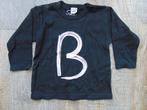 Longsleeve zwart met B maat 80 T-shirt lange mouwen, Kinderen en Baby's, Babykleding | Maat 80, Sjanz, Ophalen of Verzenden, Zo goed als nieuw