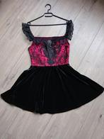 Goth gothic dress Punkdesign Velvet lace alternative S retro, Nieuw, Ophalen of Verzenden, Punkdesign, Maat 36 (S)