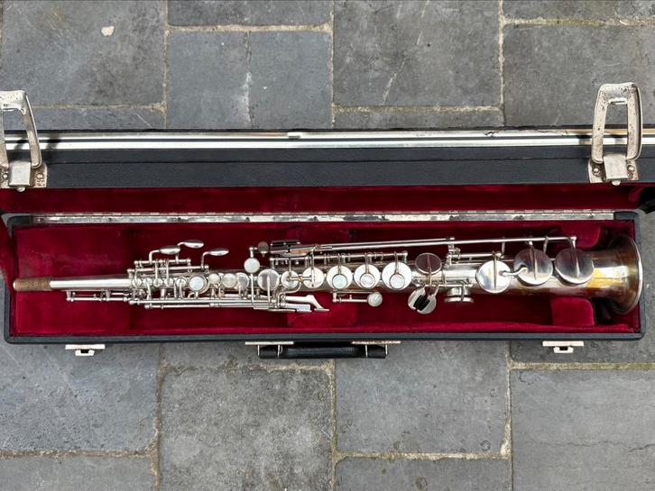 Selmer Mark VI (1972) Sopraansaxofoon – Zilver, Muziek en Instrumenten, Blaasinstrumenten | Saxofoons, Zo goed als nieuw, Sopraan