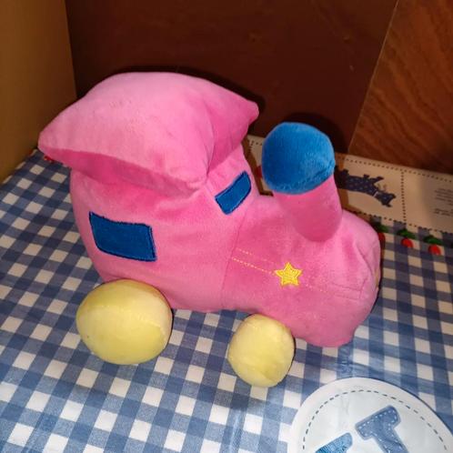 Roze Trein met geluidje knuffel Tendertoys 22 cm groot, Kinderen en Baby's, Speelgoed | Knuffels en Pluche, Ophalen of Verzenden