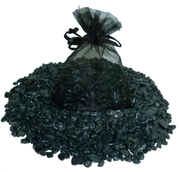 Organza zakje met zwarte Toermalijn 75 gram, Verzamelen, Mineralen en Fossielen, Mineraal, Verzenden