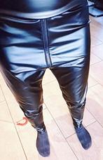 Zwarte pu dubbele rits legging met pu sokken, Kleding | Dames, Broeken en Pantalons, Ophalen of Verzenden, Nieuw, Zwart, Lang