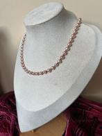 Parel zoetwater robijn facet geluk beschermt liefde harmonie, Sieraden, Tassen en Uiterlijk, Kettingen, Ophalen of Verzenden, Nieuw
