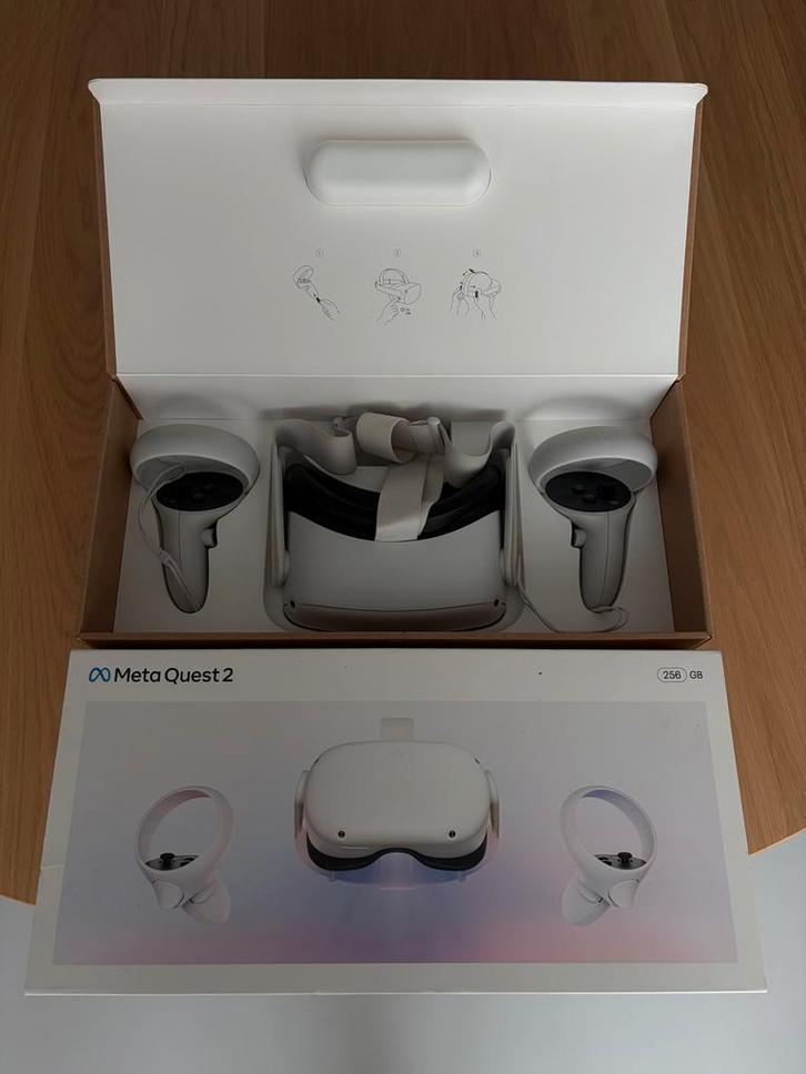 Meta Quest 2 - VR Bril (evt. met opbergtas), Spelcomputers en Games, Virtual Reality, Zo goed als nieuw, Pc, VR-bril, Ophalen