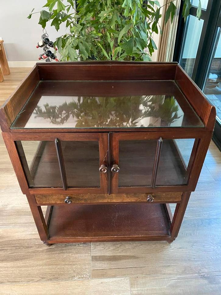 Antiek Theekastje - Grootmoeders Tijd, Huis en Inrichting, Kasten | Dressoirs, Gebruikt, 50 tot 100 cm, 25 tot 50 cm, Met lade(s)