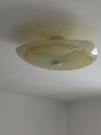 Vintage schaallamp plafondlamp grote glazen  schaal, Huis en Inrichting, Lampen | Plafondlampen, Ophalen