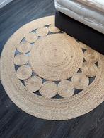 Rond vloerkleed jute 130cm, Ophalen, Gebruikt, Rond, 100 tot 150 cm