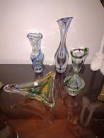 Max Verboeket Kristalunie Maastricht vazen en schaal, Ophalen of Verzenden, Overige kleuren, Glas, Minder dan 50 cm