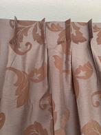 Taupe gordijnen met mooi patroon ik heb er zes., Huis en Inrichting, Ophalen of Verzenden, Zo goed als nieuw, 200 cm of meer