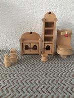 Houten kastjes en toilet, Kinderen en Baby's, Speelgoed | Poppenhuizen, Ophalen of Verzenden, Zo goed als nieuw, Toebehoren