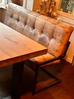 Buffellederen Eettafel Bank - Stijlvol & Comfortabel, Huis en Inrichting, Tafels | Eettafels, Ophalen, Gebruikt, 50 tot 100 cm