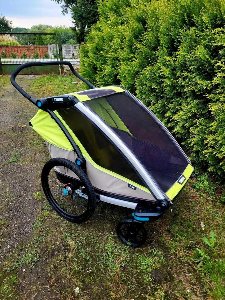 Thule Cab 2 Fietskar, Kinderen en Baby's, Kinderwagens en Combinaties, Gebruikt, Kinderwagen, Overige merken, Verstelbare duwstang