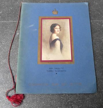 Queen Elizabeth Queen Mother souvenir blotter book 1937 beschikbaar voor biedingen