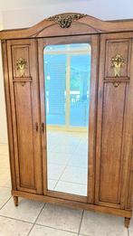 Antieke kast met bed, Gebruikt, 100 tot 150 cm, 200 cm of meer, Eikenhout