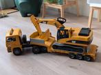 CAT Graafmachine met vrachtwagen met oplegger - Speelgoed, Ophalen, Gebruikt