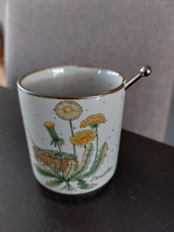 Wildflowers Potje met Lepel- Uitsparing, Huis en Inrichting, Keuken | Servies, Gebruikt, Overige typen, Overige stijlen, Aardewerk